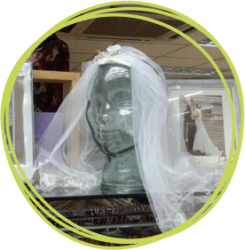 The shop has lots of bridal accessories The shop has lots of bridal accessories